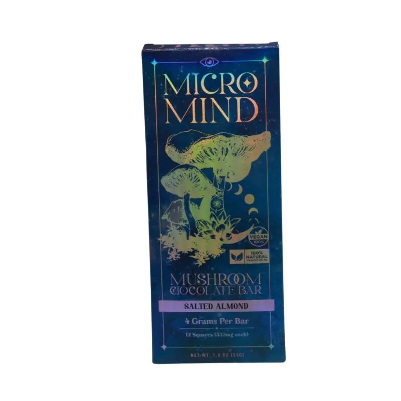 micro mind mushroom chocolate bar salted almond