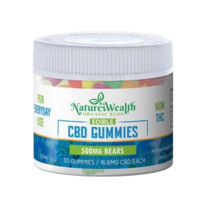 Natures Wealth 500MG CBD Gummies Available at Be Pain Free Global